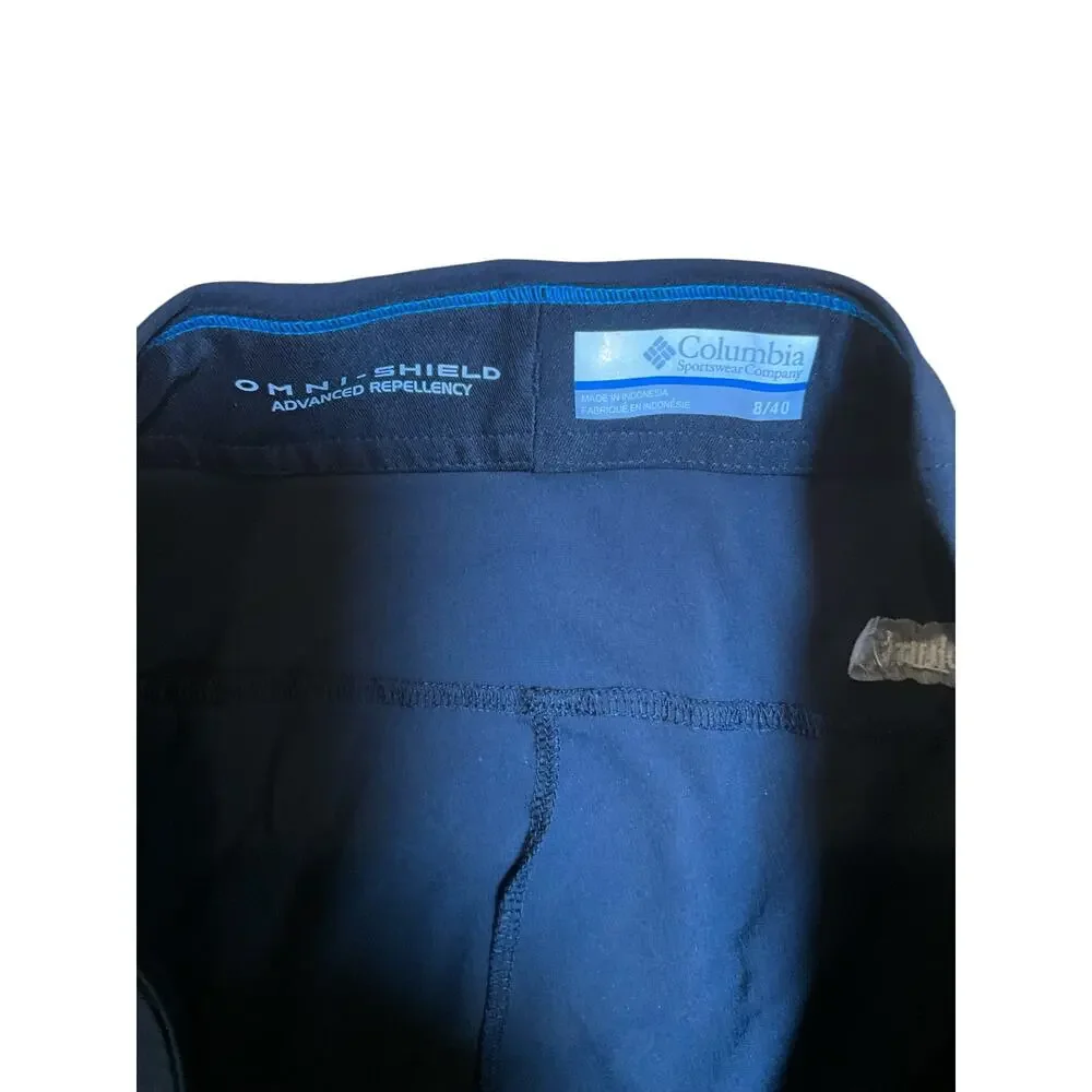 Columbia Omni-Shield Wide Leg Pants Mid Rise‎ Zip Pocket Black Womens Size 8 NEW - Picture 3 of 6